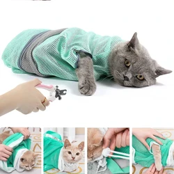 Bolsa de baño y transporte antiarañazos para gatos