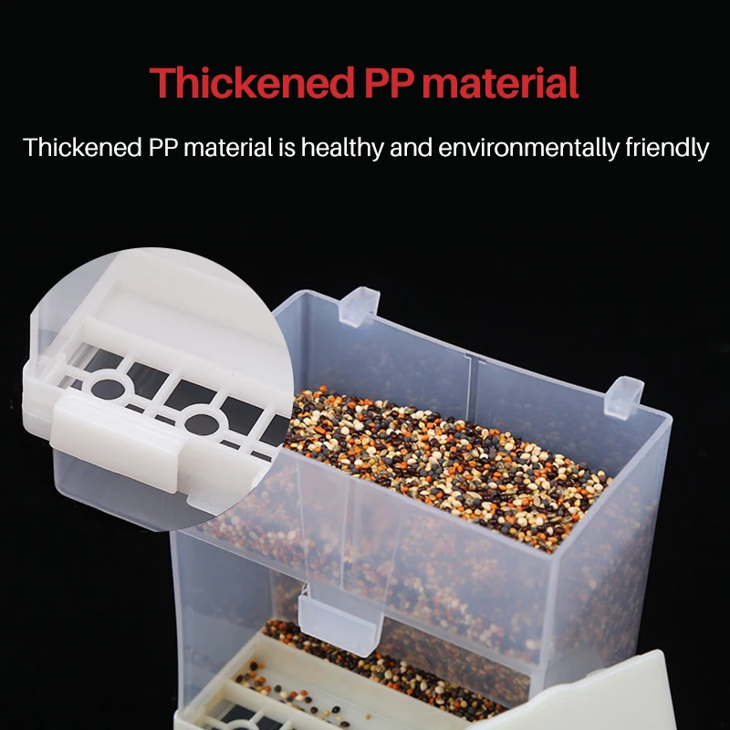 Comedero automático extraíble para pájaros, contenedor para mascotas, prevención de salpicaduras, comida, piel, peonía, herramientas de alimentación para pájaros colgantes, 1-5 uds. - imagen 4