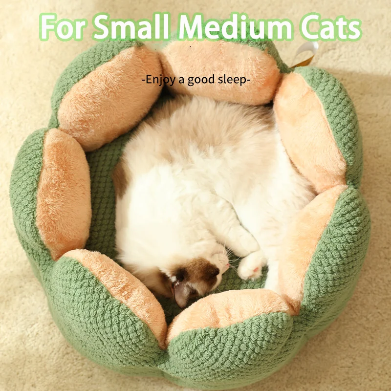 Cama suave para gato, casa de felpa cálida para invierno, cojín acogedor para gatito, cesta Universal, esterilla, suministros para gatos pequeños y medianos - imagen 2