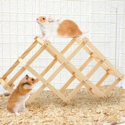 Juguete de escalada en madera para roedores - escalera y colgante