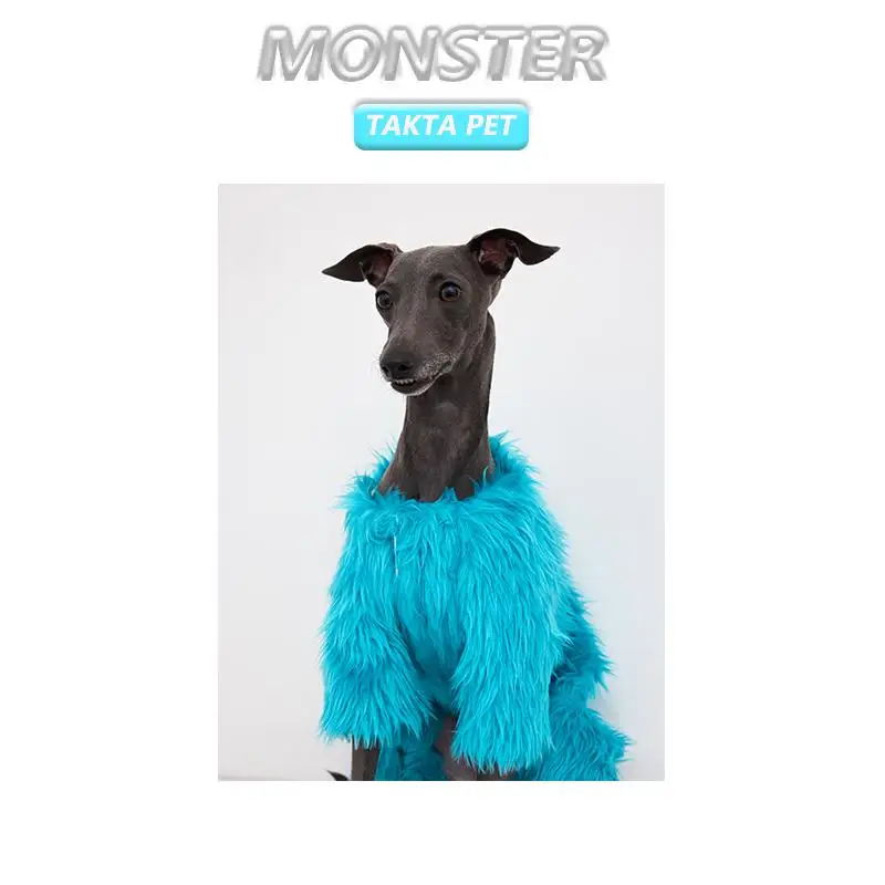 Ropa bonita de moda para perros, disfraz de perro de fiesta de monstruo de peluche de galgo italiano para Whipbit Bedlington, medios pequeños, perros grandes - imagen 5