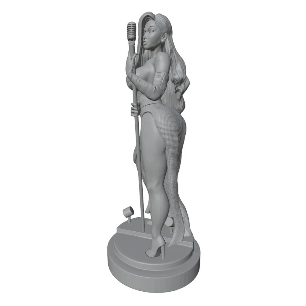 Decoración gamer para habitación – Figura de personaje anime 1/24 gris