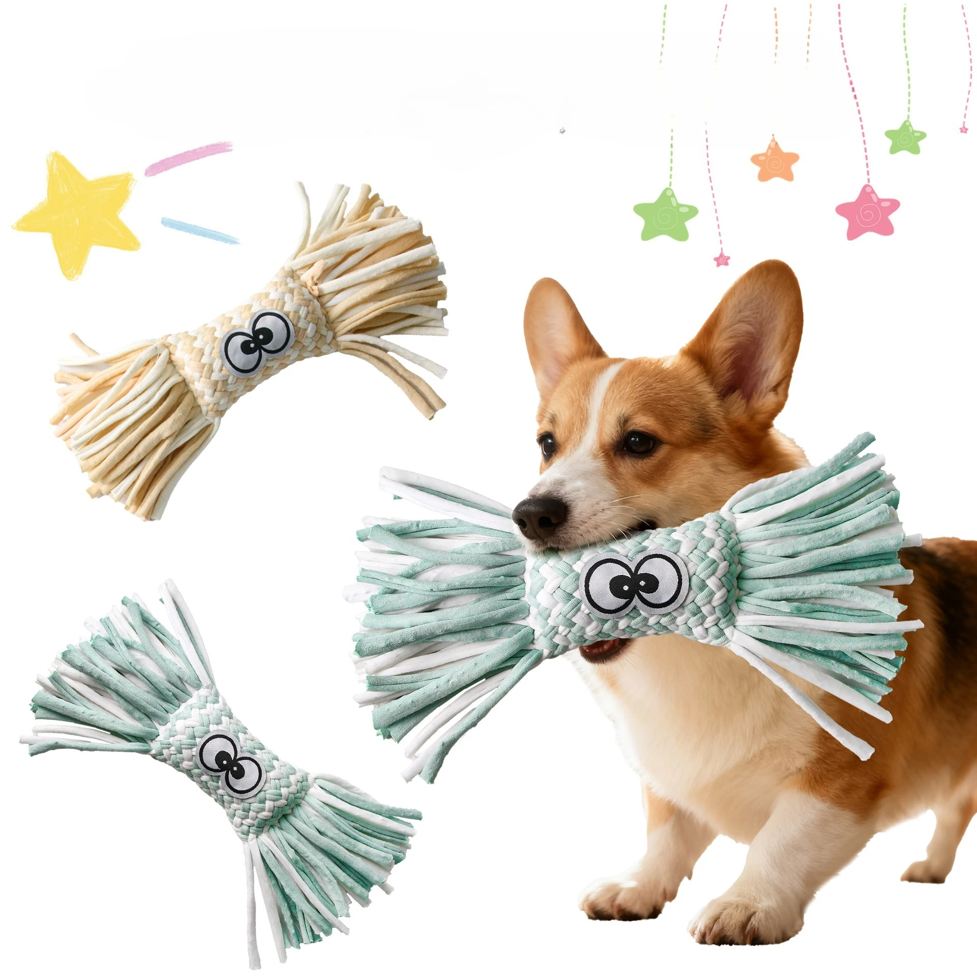 Juguete Molar para perros y mascotas, juguete de peluche con chirrido para entrenamiento de ventilación, suministros de limpieza dental para cachorros, juguetes para perros grandes