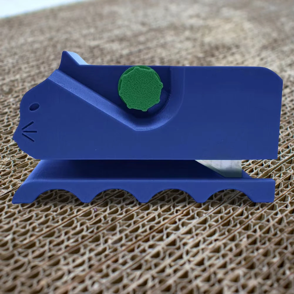 Rascador de gatos con estampado 3D de dibujos animados, pelador de tiras de cartón, cortador de cartón portátil para rascadores de gatos - imagen 3