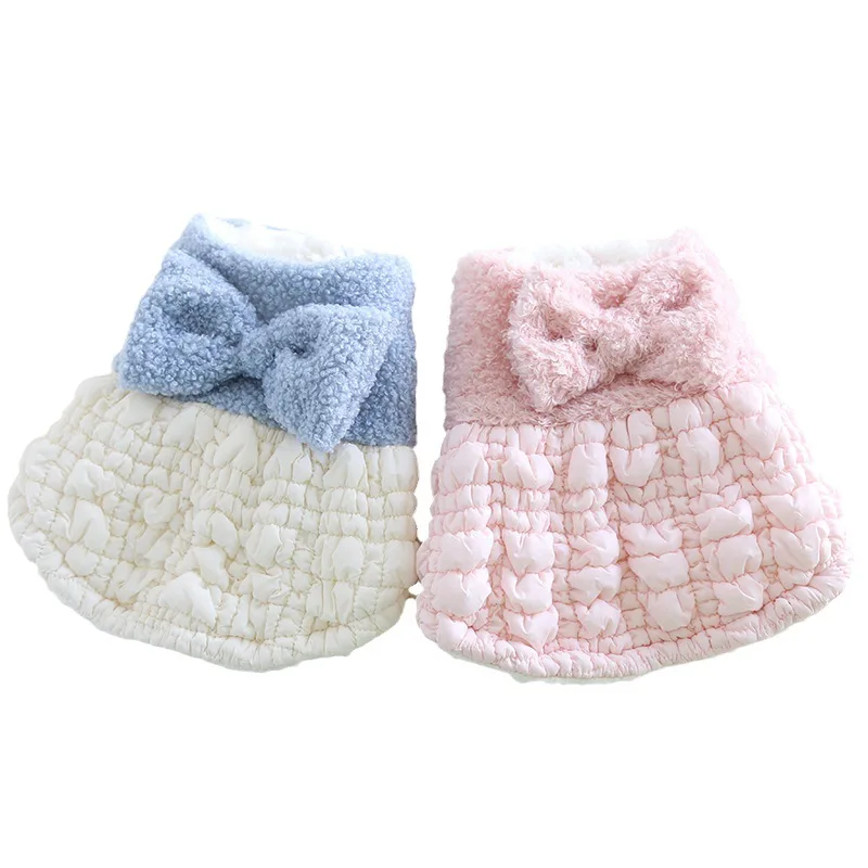 Abrigo con lazo para mascotas, bonita falda de burbujas, ropa para gatos de peluche de otoño/invierno, ropa para mascotas, ropa para perros pequeños, disfraz, suéter para perros - imagen 5