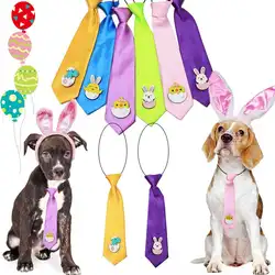 Corbatines Pascua para perros grandes con motivos conejo y huevos