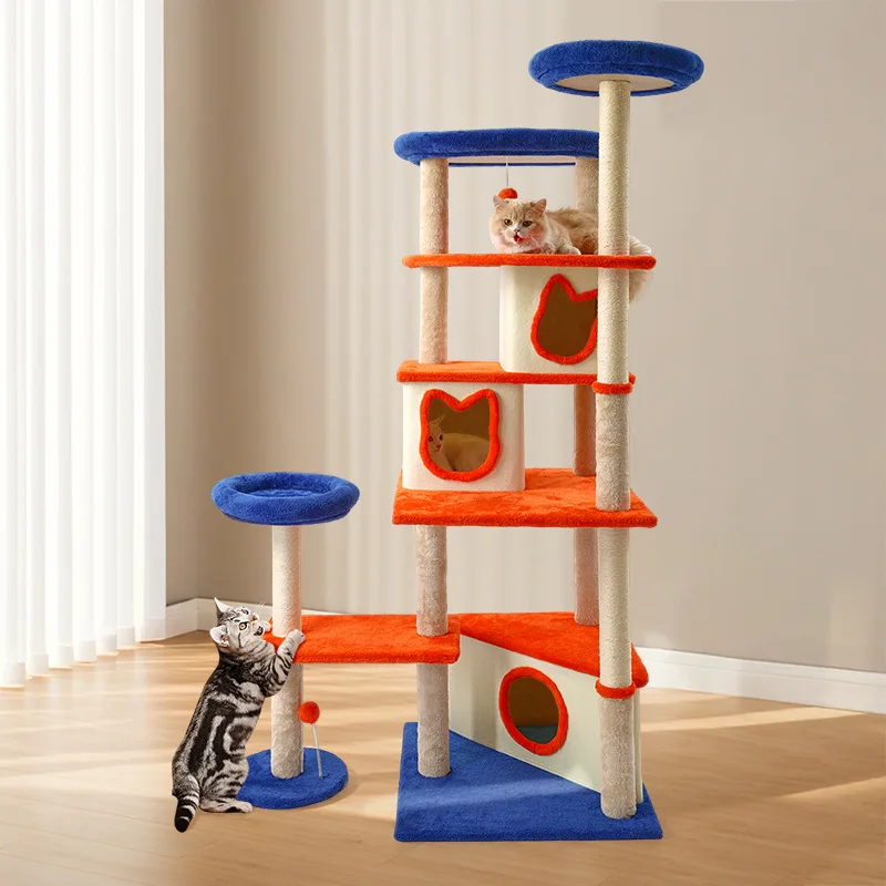 Marco de escalada para gatos, nido para mascotas, árbol para gatos, marco de escalada especial integrado para gatos grandes, marco de escalada para cápsula espacial para mascotas