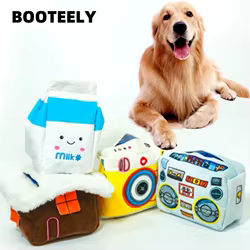 BOOTEELY Juguete de peluche para ocultar perros, alivio interactivo del aburrimiento para cachorros y razas pequeñas con sonidos divertidos