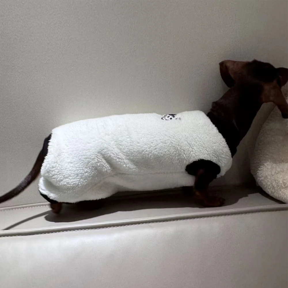Ropa de invierno para perros salchicha - Mono felpa suave