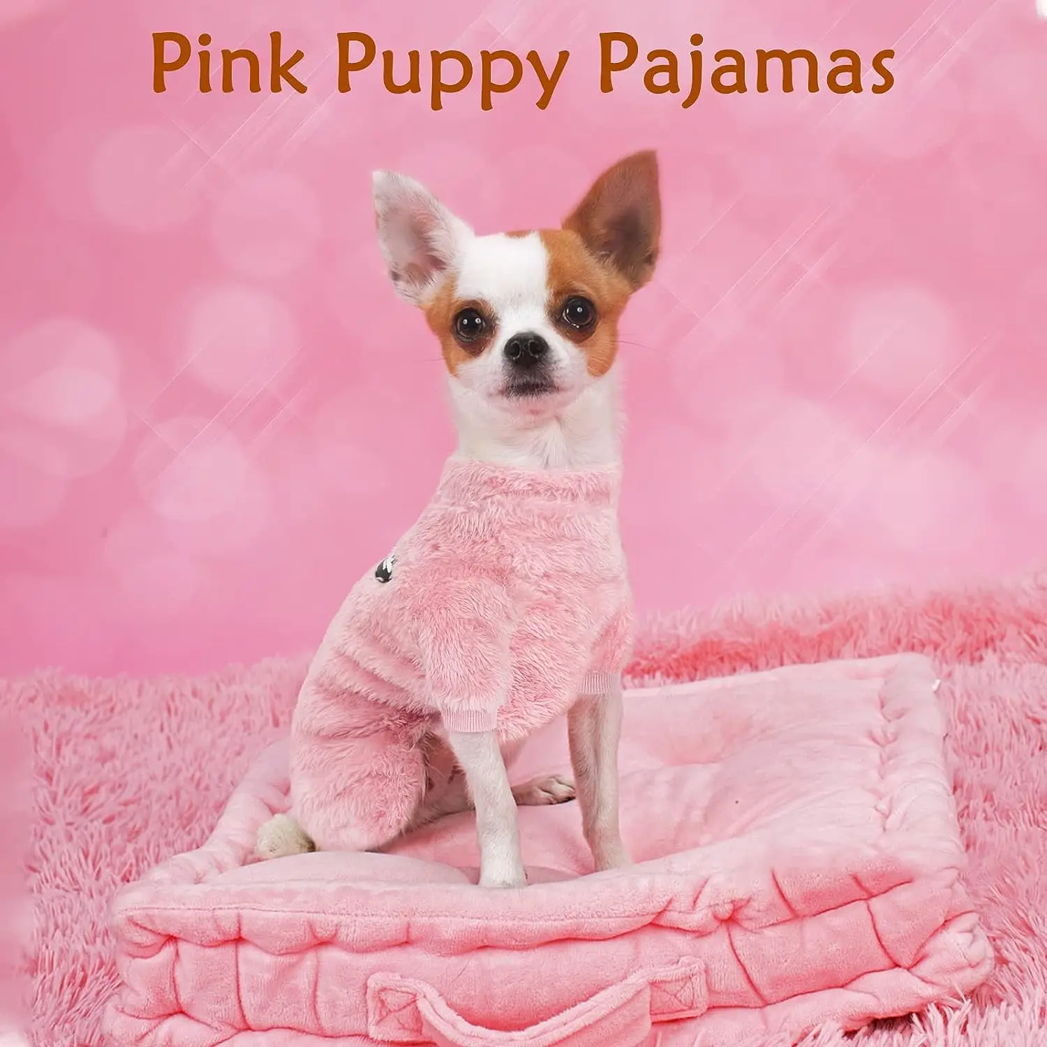 Pijamas térmicos de terciopelo para perros, mono de invierno para perros pequeños, camisón para cachorros y gatos, ropa para perros Chihuahua Yorkie Poodle - imagen 4