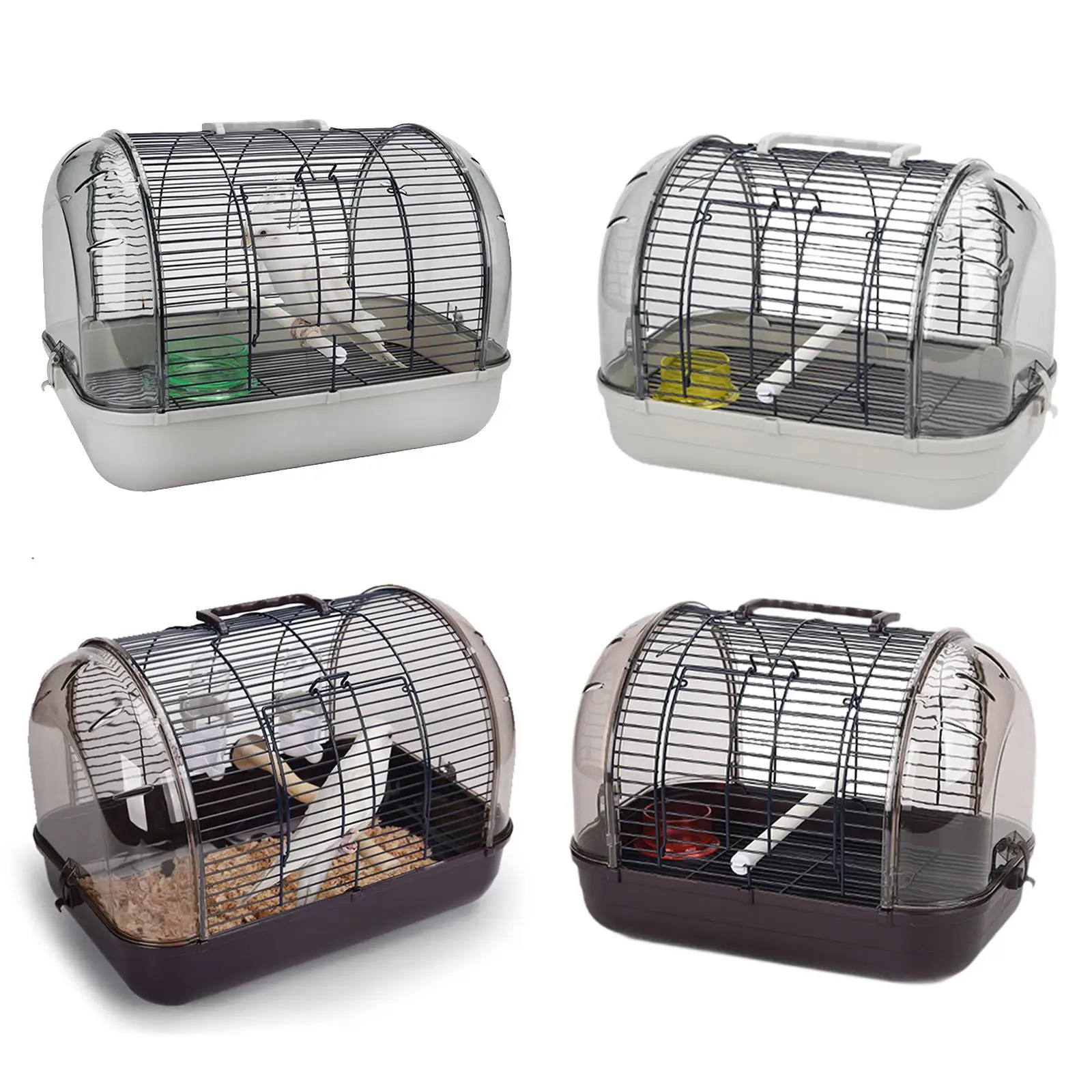 Villa Bird Cage Lightweight Bird Carrier Removable Visible Window Breathable Pet Cage Bird Travel Cage for Parrot Small Birds