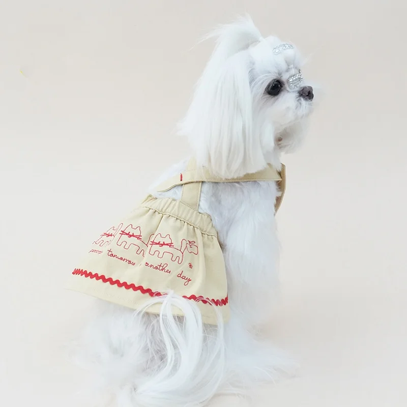 Vestido algodón tirantes perros Maltese, Shih Tzu – Verano