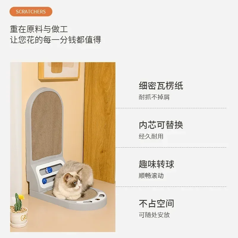 Tablero para rascar gatos en forma de L, tablero para rascar Vertical para gatos, resistente a los arañazos, grueso, resistente al desgaste, sin migas, suministros para mascotas - imagen 2