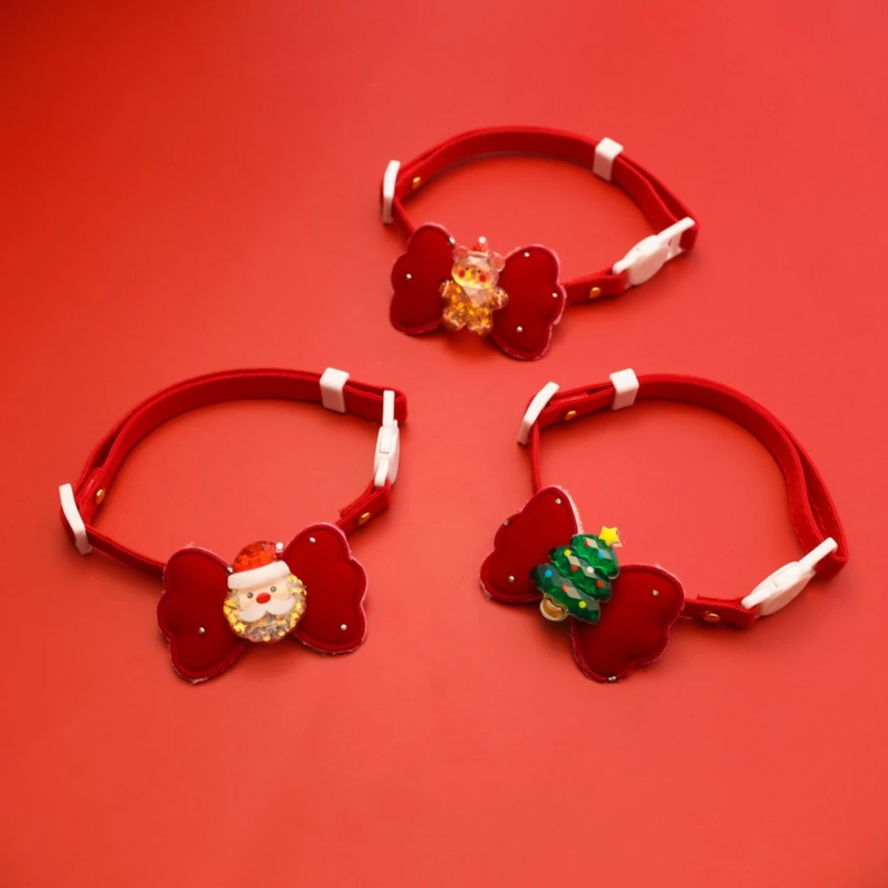 Collar navideño rojo ajustable y silencioso para perros y gatos - imagen 4