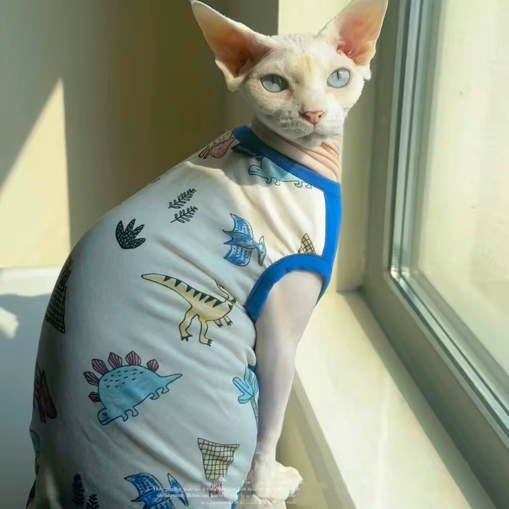Camiseta de manga corta para gatos Sphynx y Devon Rex – Verano - imagen 3