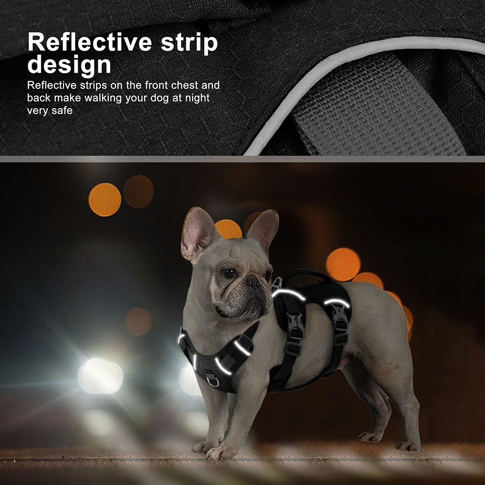 Arnés reflectante para perros – Nailon duradero con mango ajustable - imagen 3