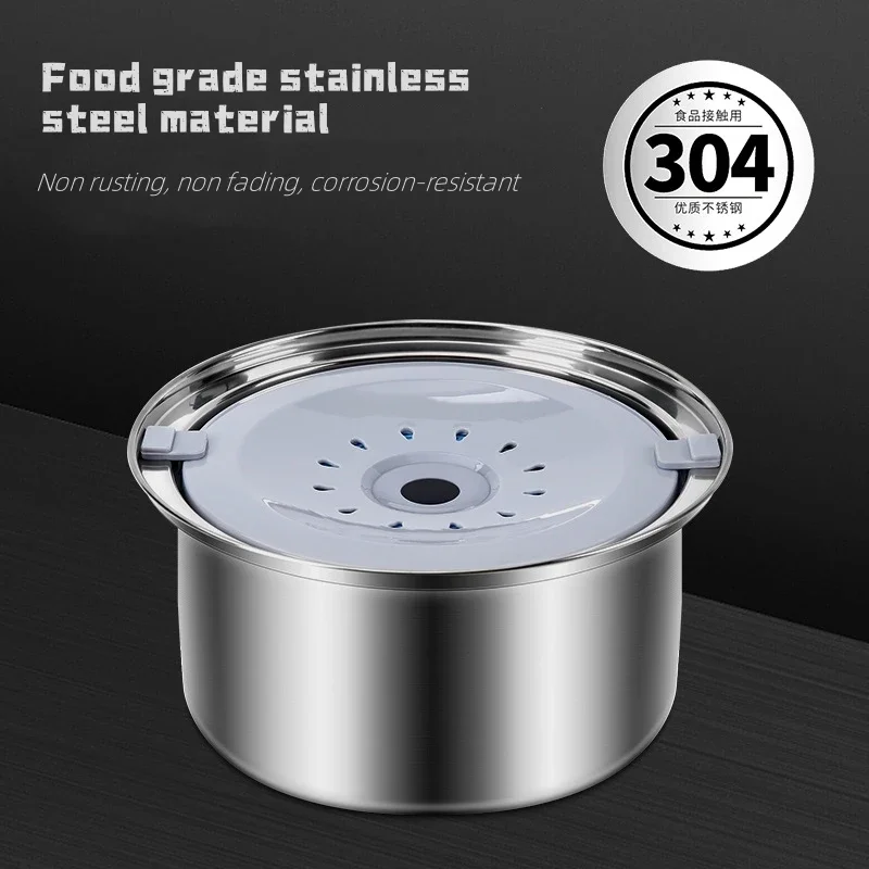 Tazón flotante de acero inoxidable para mascotas, dispensador de agua portátil, bebedero de agua, suministros para perros y gatos, 2L y 3L - imagen 2