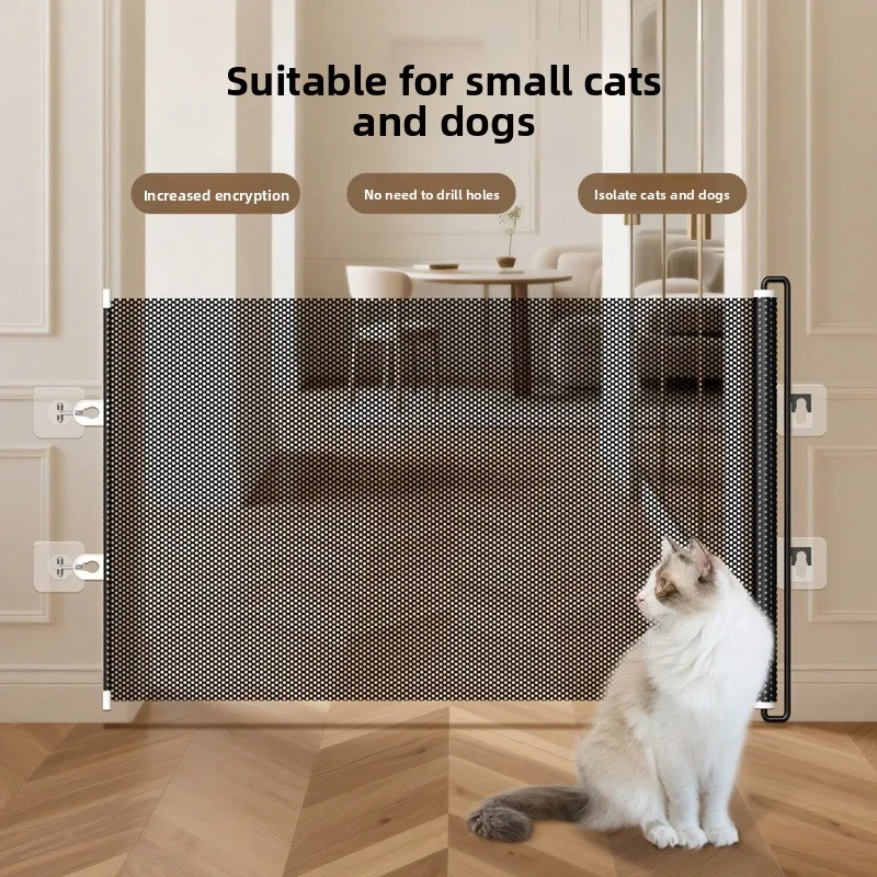 Barrera retráctil para puerta – Evita que tu gato escape