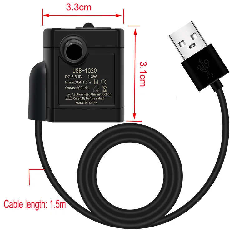Bombas de agua USB mini filtro de acuario DIY bomba de Motor sin escobillas de bajo ruido accesorios de acuario ciclo de agua sumergible para mascotas - imagen 2