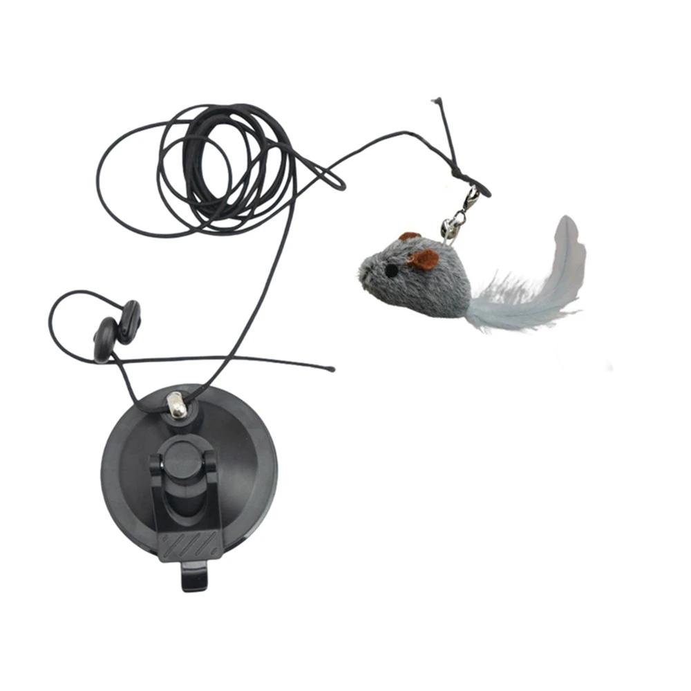 Juguete interactivo para gatos, simulación de pájaro, ratones, pluma con campana, varita divertida para gatito, cabezales de repuesto, juguete rompecabezas para gatos de interior - imagen 5