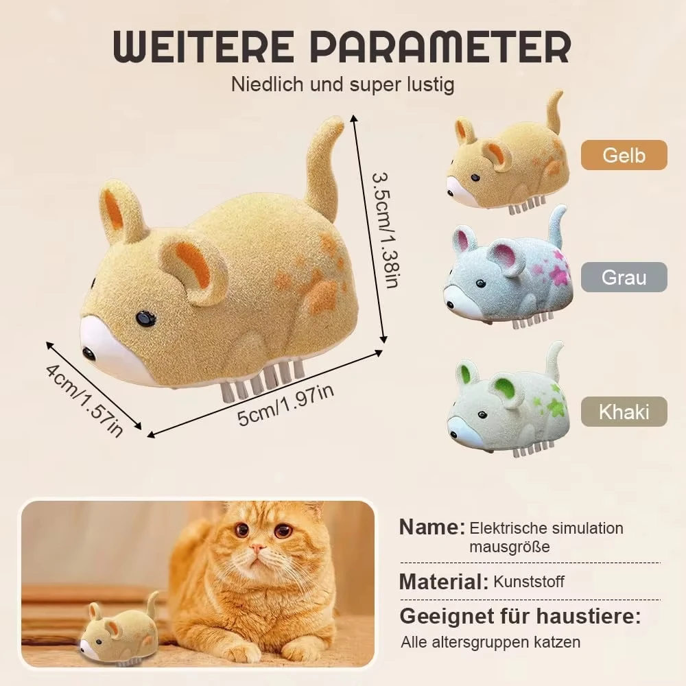 Juguete eléctrico para gatos, ratón, juguete interactivo para gatos, hámster eléctrico, obstáculos automotrices, evita juguetes interactivos para gatos