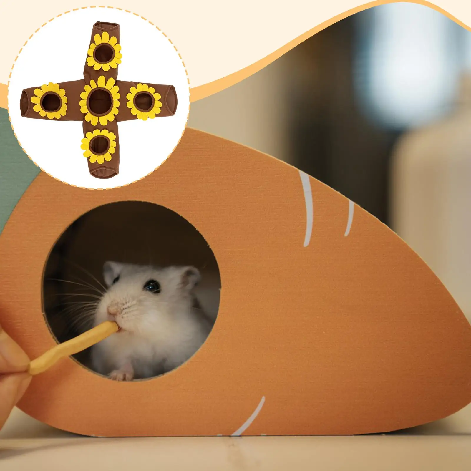 Hamster Toy Tunnel Guinea Pig Tunnels and Tube Indoor Cats Chinchilla Bunny Playing Rat Hamsters Accessories Hamsters Hideout