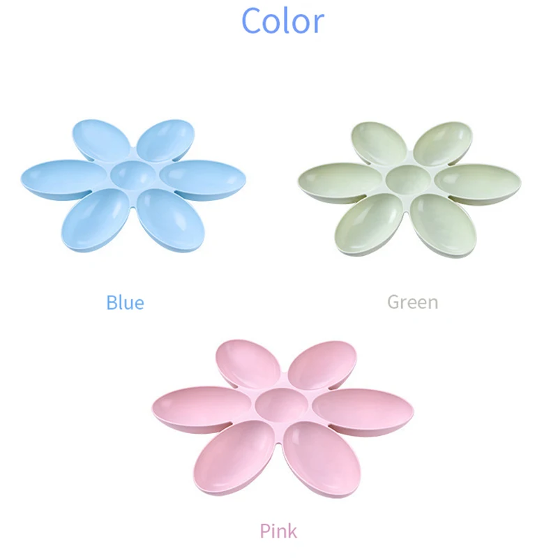 Cuenco para mascotas en forma de flor con 6 cuencos conectados para perros pequeños y gatos, plato de agua, cuencos de alimentación para cachorros, comedero lento para comer - imagen 3