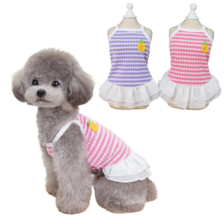 Lindo vestido para perros pequeños, ropa de cumpleaños para niñas y cachorros, falda de tul para perros de primavera y verano, falda tutú para cachorros de princesa para boda