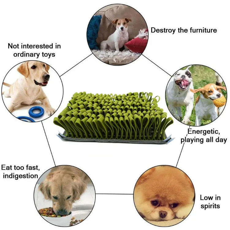 Nuevo juguete de comida lenta resistente a mordeduras para mascotas, almohadilla para olfatear perros, antiasfixia para liberar energía, manta de caza del tesoro, suministros - imagen 2