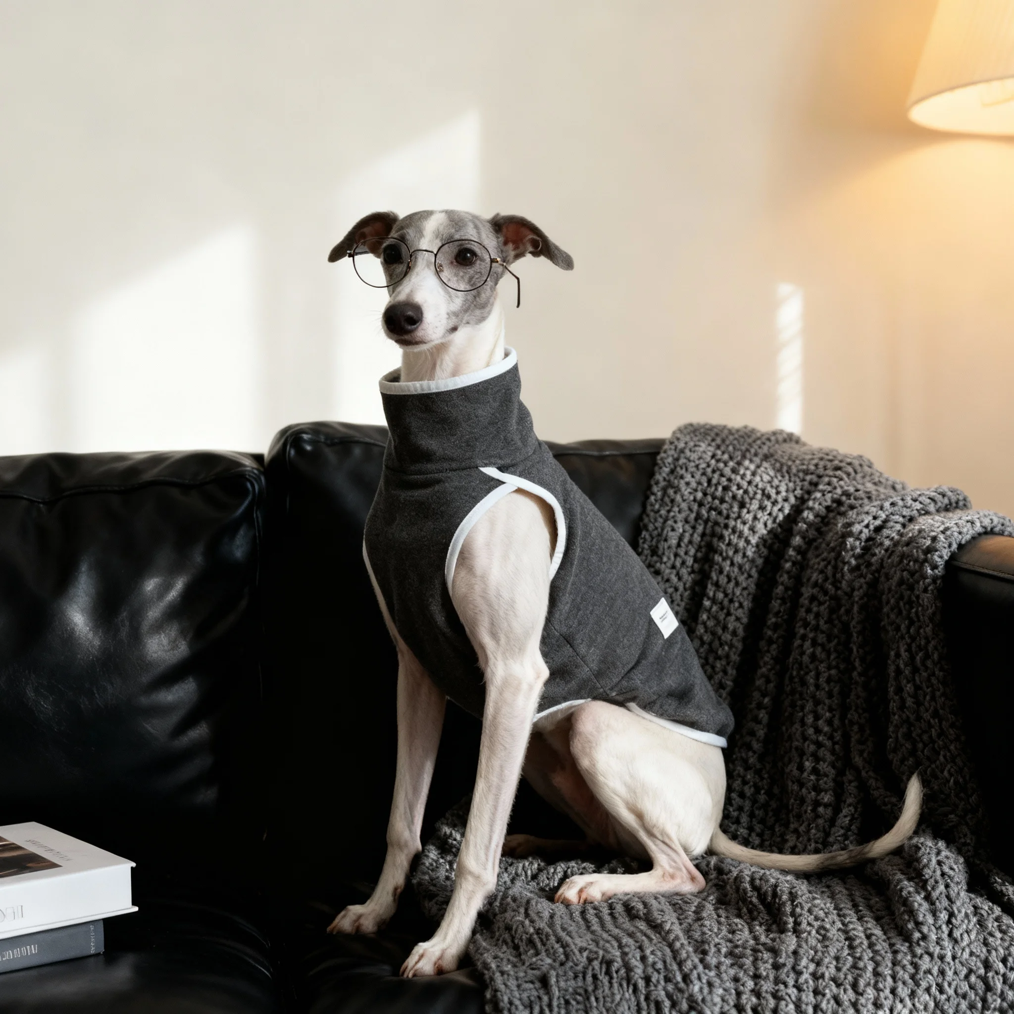 Chaleco lana cálido para perros Whippet – Abrigo otoño invierno - imagen 2