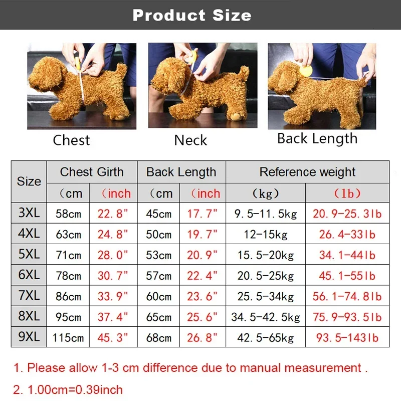 Abrigo térmico de lana para perros, ropa estampada de oso de peluche de invierno para perros medianos y grandes, suéter de lana suave para perros grandes, abrigo, ropa para mascotas - imagen 3