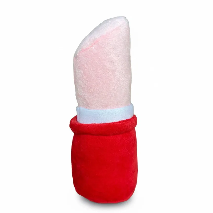 Juguete interactivo de peluche con forma de lápiz labial para perros, juguete para masticar para cachorros, perros pequeños y medianos, suministros para mascotas - imagen 3