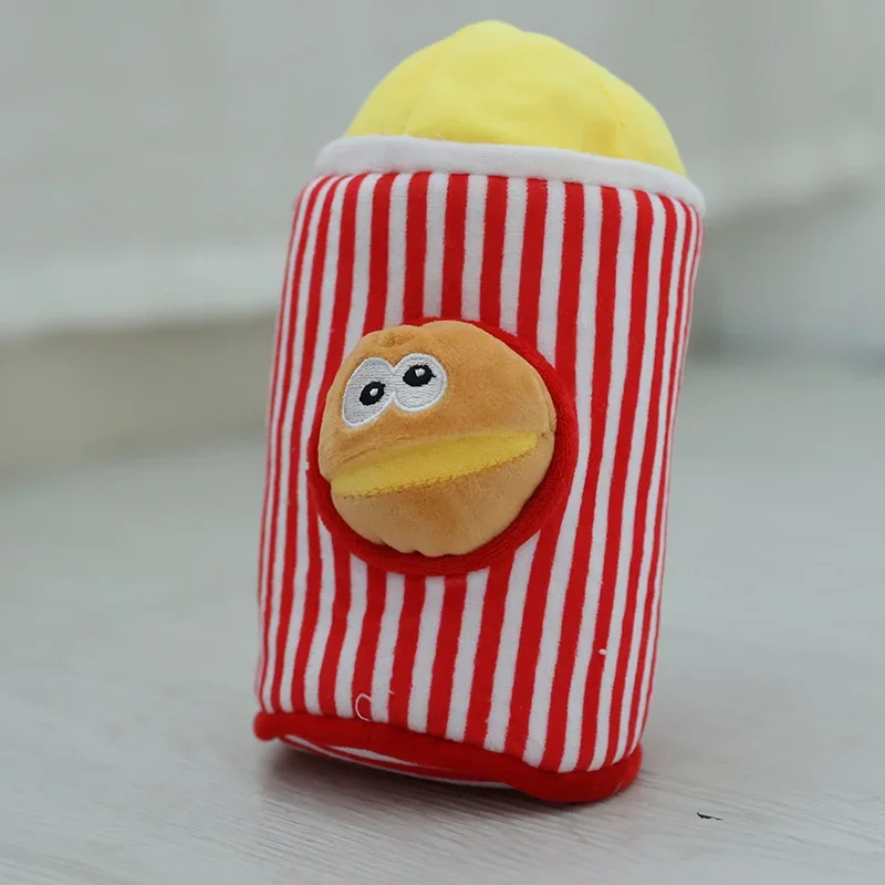 Juguete con sonido de palomitas de maíz de queso de guisante para mascotas, juguete de papel con sonido para mascotas, escondite, comida, juego divertido para mascotas - imagen 5