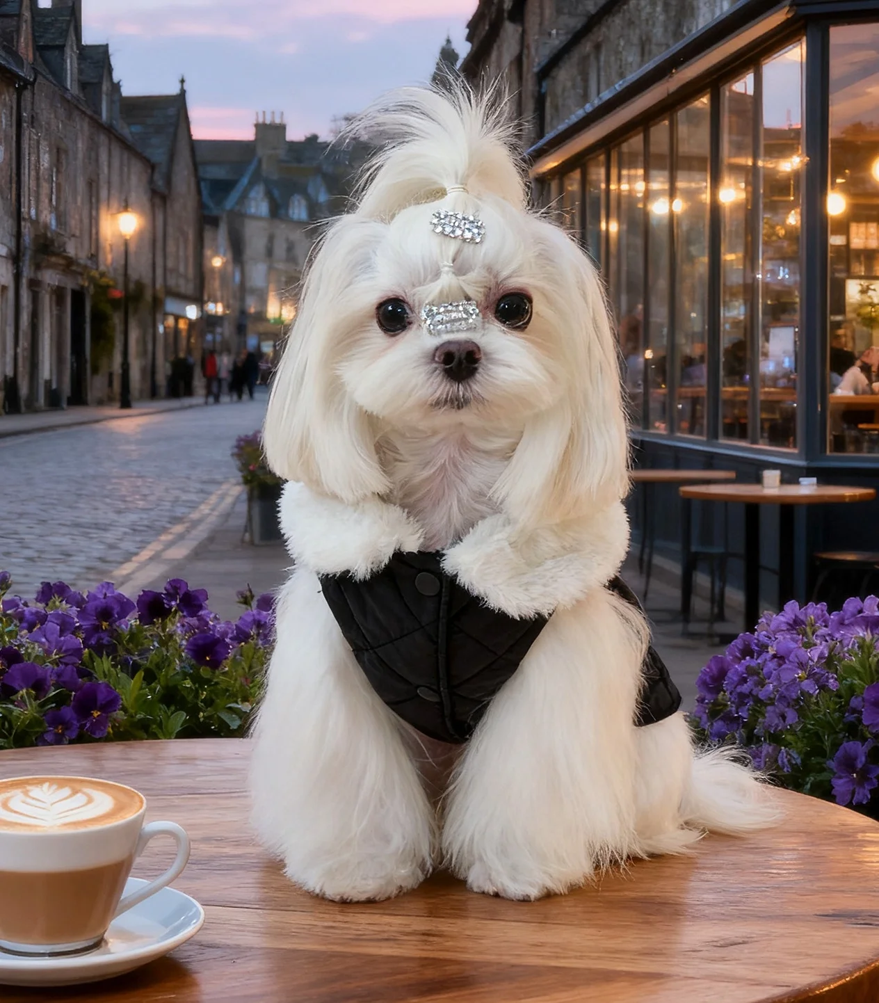 Chaleco acolchado impermeable para perros pequeños con cuello de felpa - imagen 4