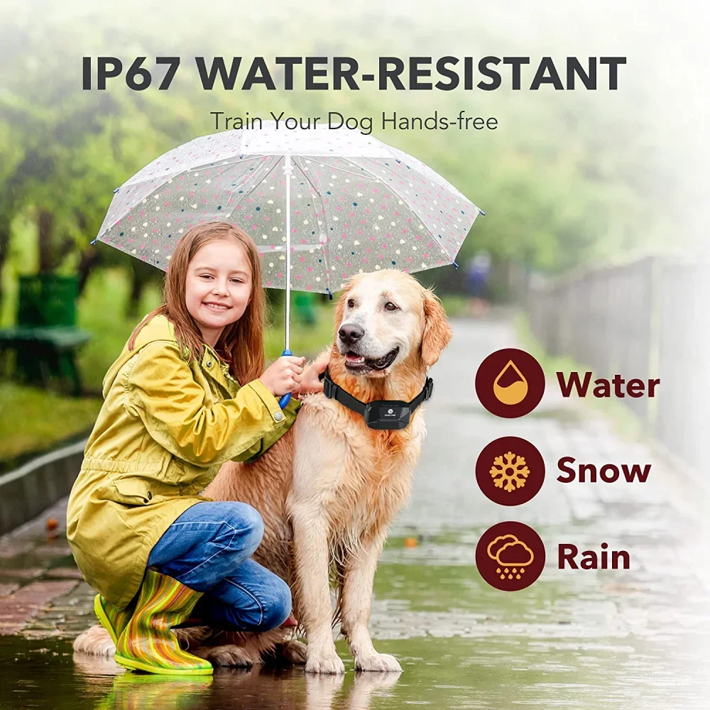 DOGCARE-Collar antiladridos AB03 para perro, resistente al agua IP67, con indicador LED, vibración, para dejar de ladrar - imagen 3