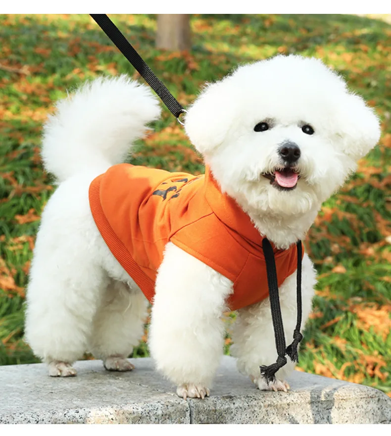 Sudaderas con capucha para perros sin mangas, disfraz deportivo para primavera y otoño, sudadera suave para mascotas con sombrero, jersey, ropa para perros pequeños, medianos y grandes - imagen 5