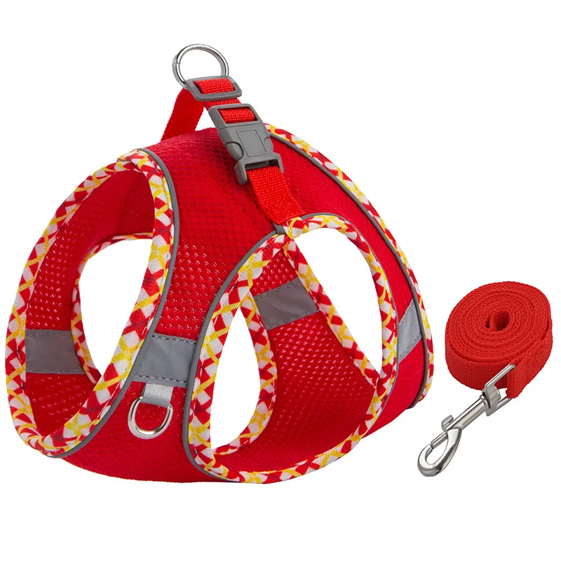 Juego de arnés y correa para perros pequeños, fácil de caminar, suave y transpirable, arnés para perros pequeños ajustable para cachorros, gatitos y gatos - imagen 4
