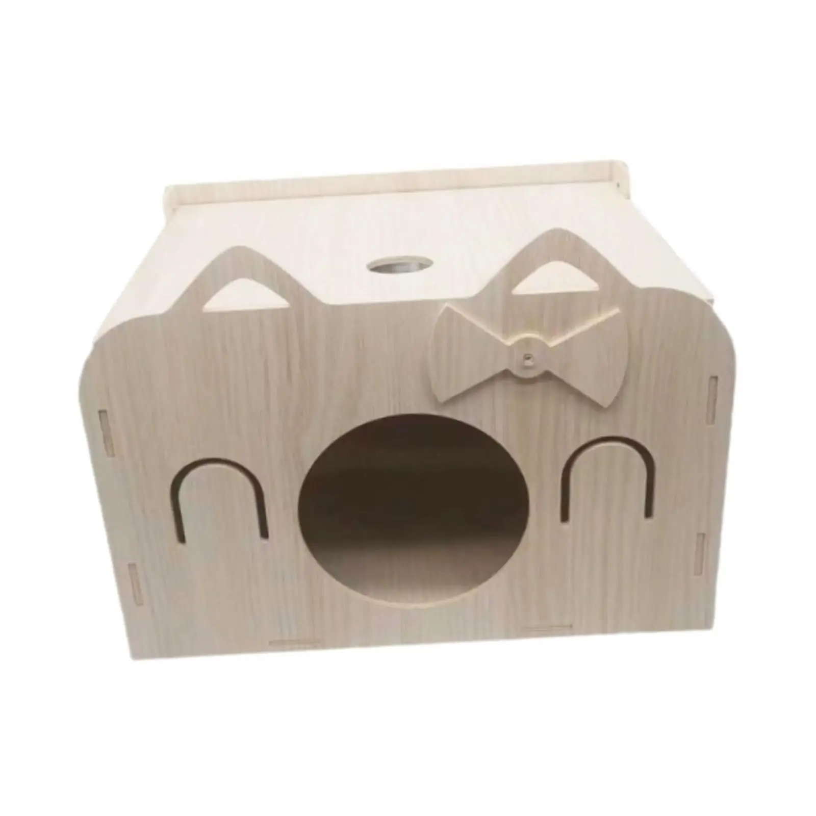 Hamster Hideout House Hamster Habitat Decor Sleeping Nest Wood Hamster House for Hamster