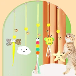 Vara juguete divertido para gatos con pluma y campana – Forma libélula