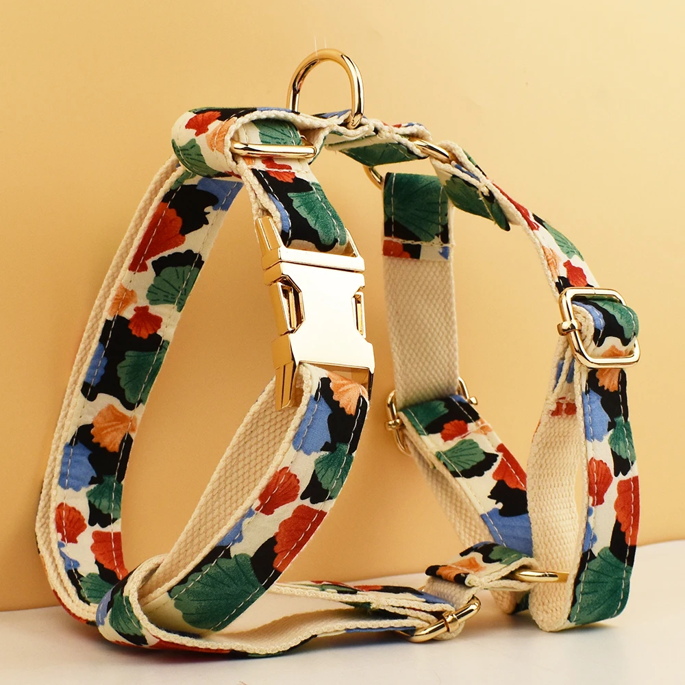 Collar de lujo con correa para perro, conjunto de arnés con logotipo personalizado, accesorios ts - imagen 2