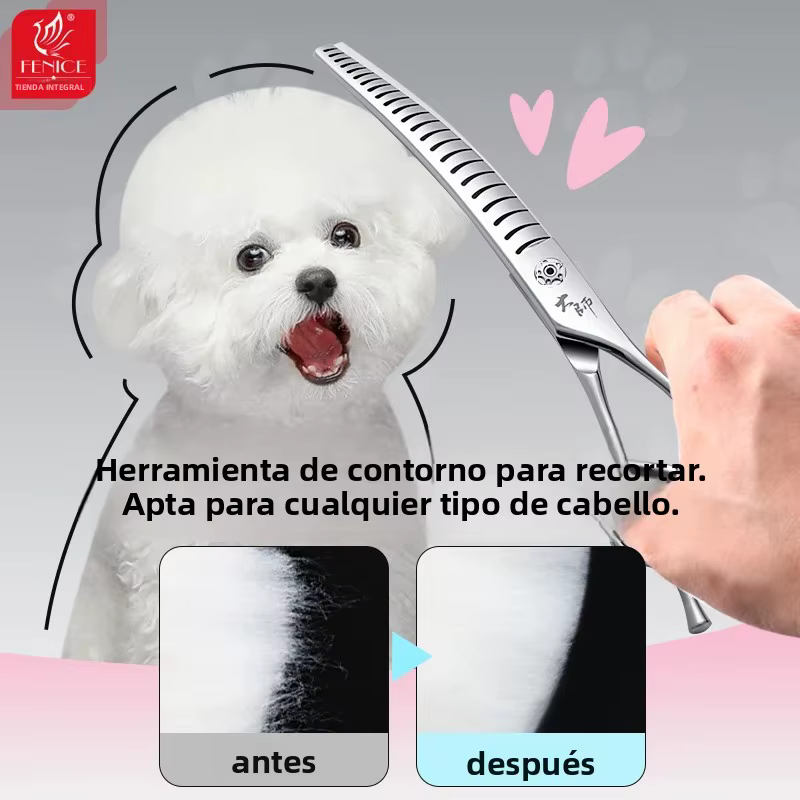 Tijeras profesionales para corte de pelo canino - Rectas y curvas - imagen 5