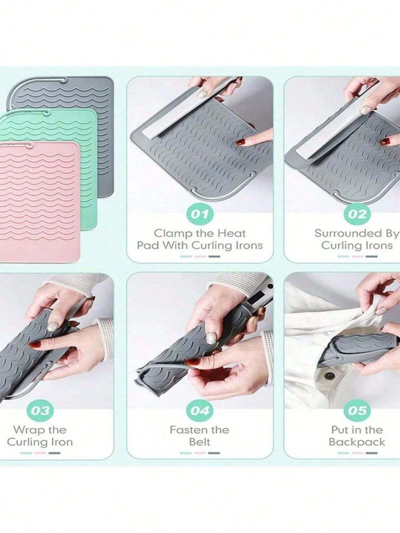 Cubierta aislante silicona rizador resistente altas temperaturas viaje - imagen 5