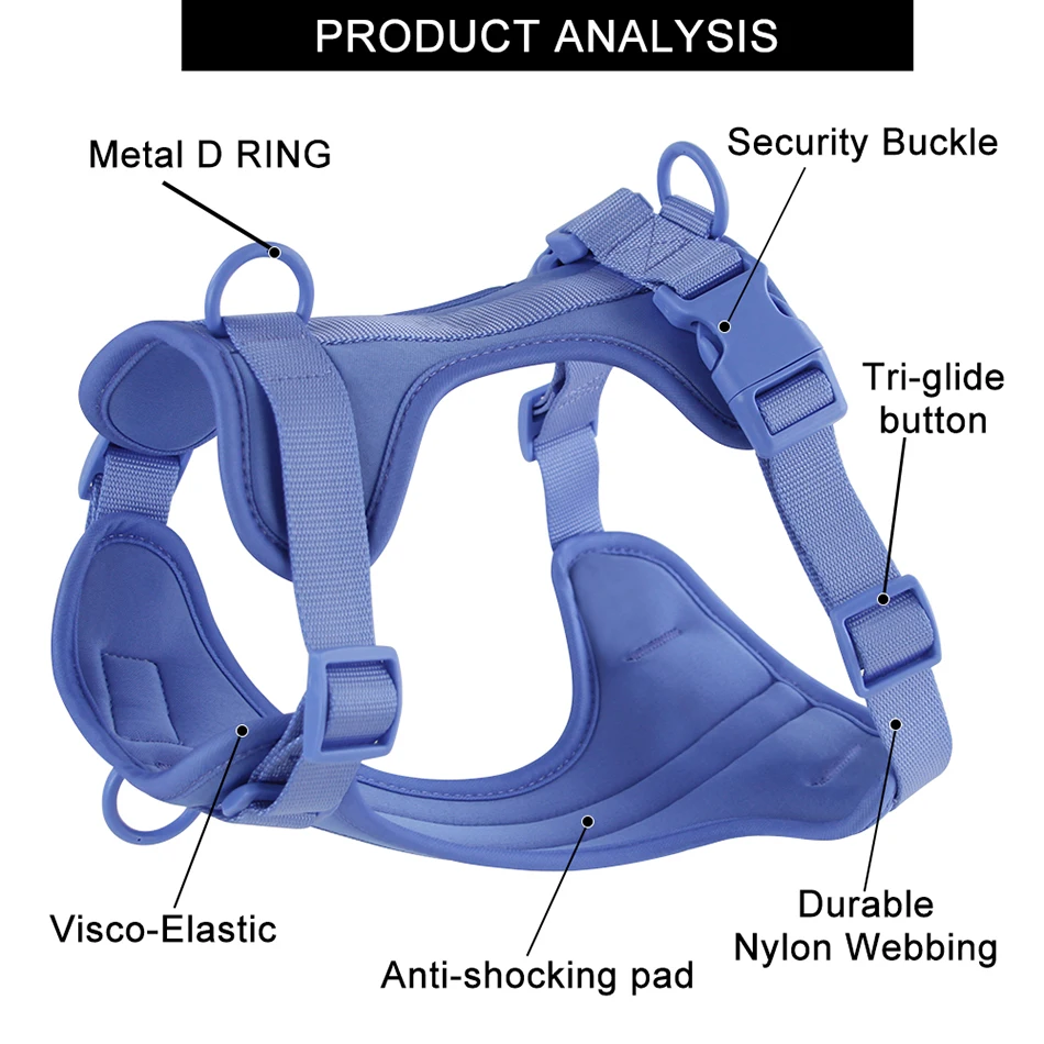 Arnés transpirable para perros pequeños y medianos, correa ajustable para el pecho, accesorios de ocio para caminar al aire libre, novedad - imagen 5