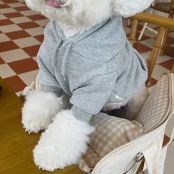 Sudadera con capucha de algodón suave para perros Bulldog Francés