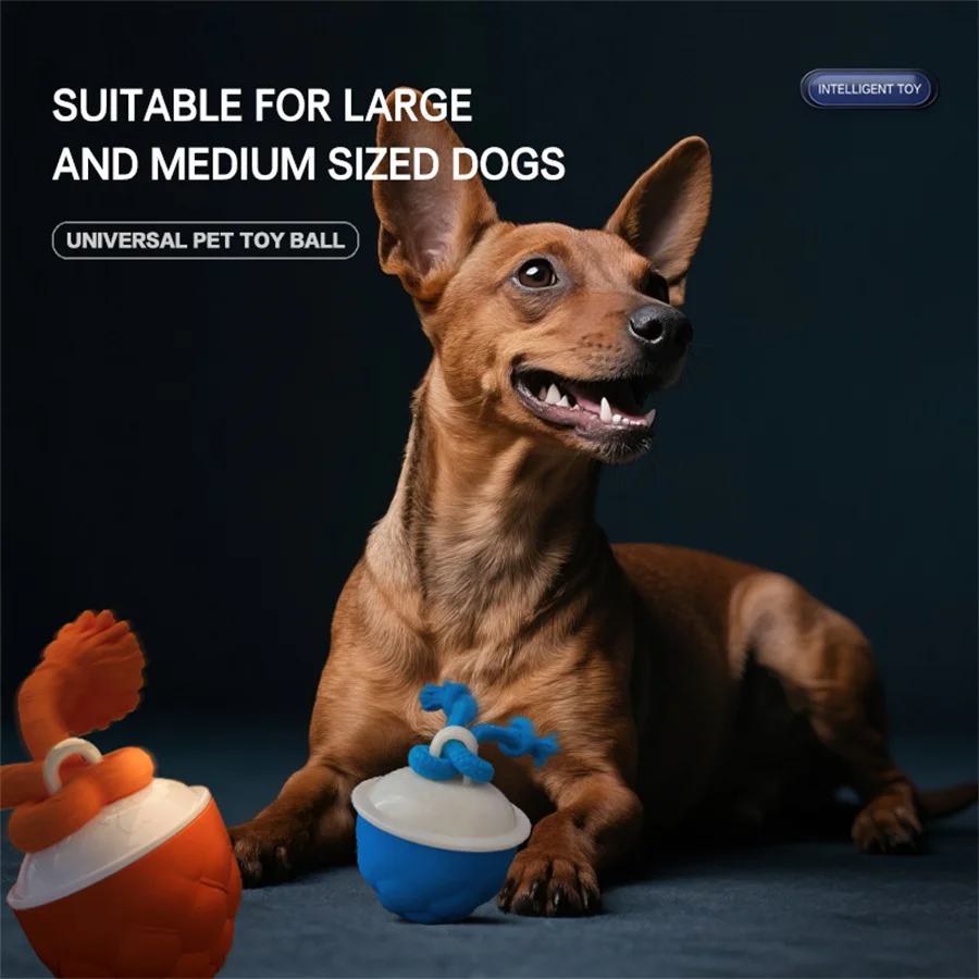 Pelota eléctrica inteligente para perros con sonido, funcionamiento autónomo, corteza y rollo realistas, resistente a masticar para entrenamiento de perros pequeños - imagen 2