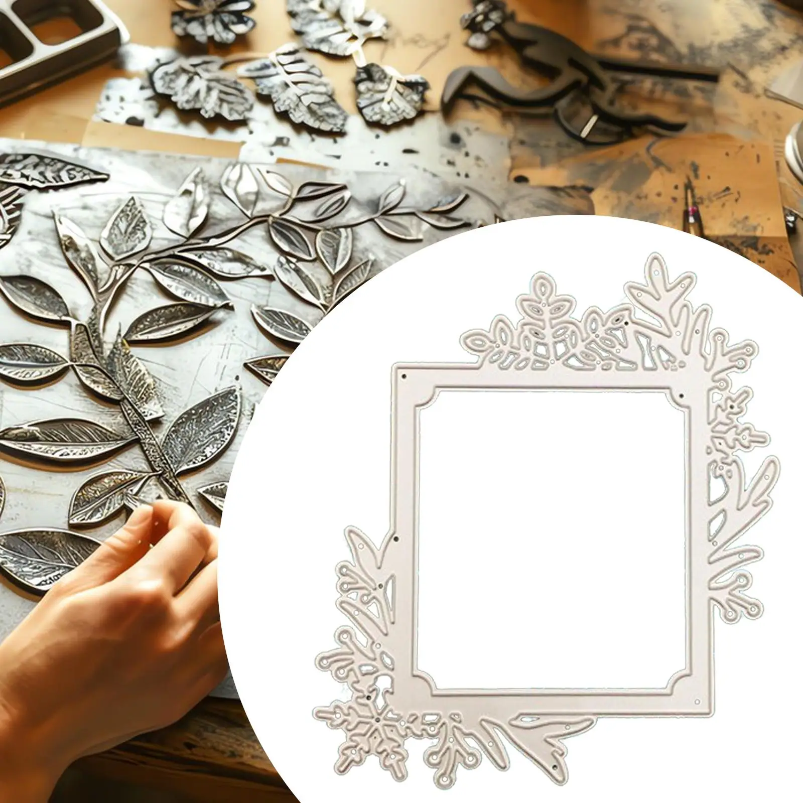 Photo Frame Metal Die Cuts Decoration Accessories Tool DIY Supplies for Photo Album Card Making Paper Scrapbooking Background
