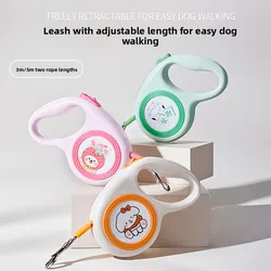 Correa extensible para perro – Con divertido estampado y cinta resistente