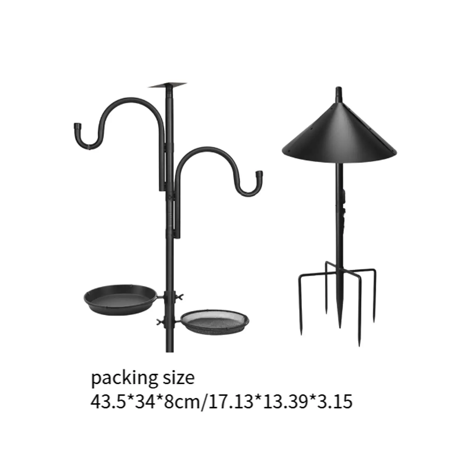 Bird Feeder Pole Bird Feeding Station Heavy Duty Detachable Pole Sections