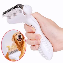 Cepillo y peine autolimpiante para perros y gatos con desenredo rápido