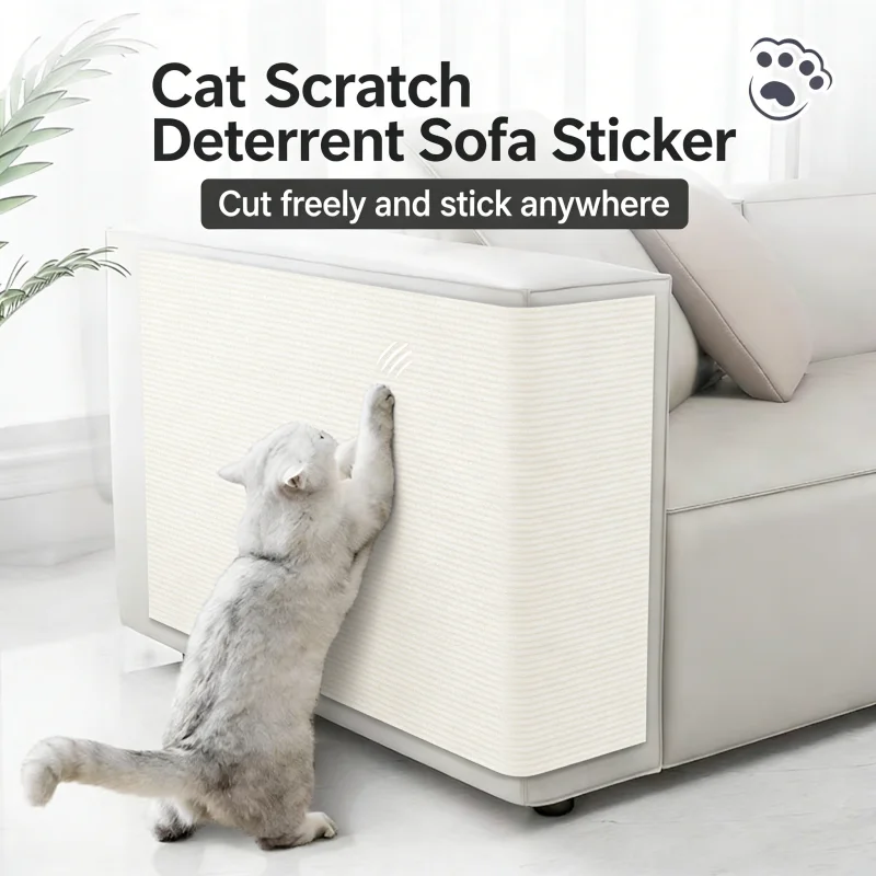 Protector adhesivo antiarañazos para sofá de gato
